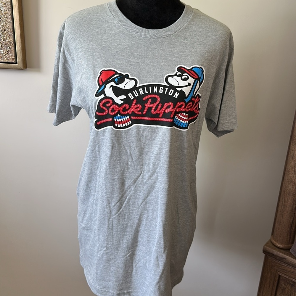 Gray Burlington Sock Puppets T-Shirt